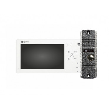 Комплект видеодомофона Optimus VM-7.0 + DS-700L (Серебро)